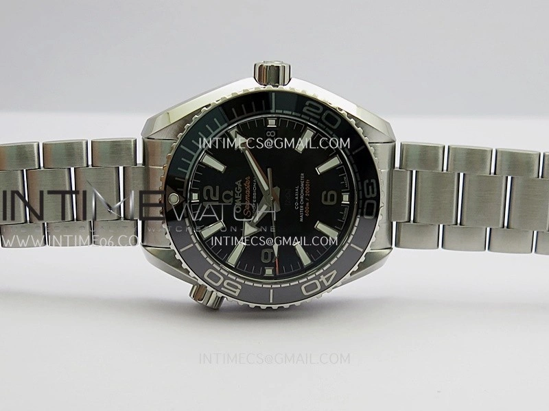 Planet Ocean 39.5mm Black Ceramic Bezel SS V4 VSF 1:1 Best Edition Black Dial On SS Bracelet Super Clone Asian 8800